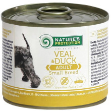 Консерва Natures Protection Adult small breed Veal & Duck для дорослих собак, 200 г