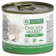 Консерва Natures Protection Puppy chicken & rabbit для цуценят, 200 г