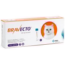 Краплі Bravecto Spot On від бліх і кліщів для кішок середніх розмірів вагою від 2,8 до 6,25 кг, 1 піпетка, 250 мл