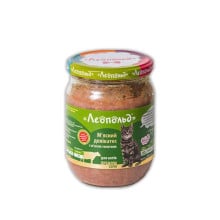 Консерва Леопольд для котов деликатес с телятиной, 500 г, Акция 5+1