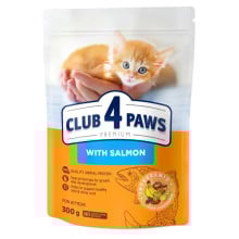 Сухой корм CLUB 4 PAWS для котят, с лососем, премиум, полнорационный, 0,3 кг