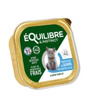 Консервы Equilibre&Instinct для котят, мусс с лососем, морковью и молоком, 85 г