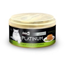 Влажный корм AnimAll Platinum для взрослых кошек, нежный паштет из кролика, 70 г
