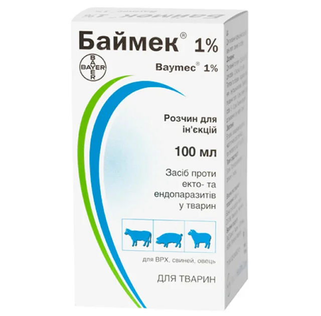 Раствор для инъекций Bayer Баймек, Ивермектин 1%,  100 мл