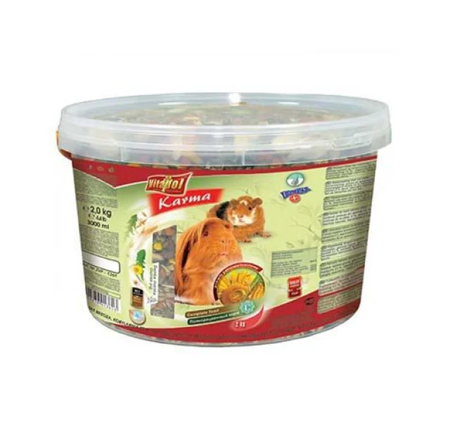 Корм Vitapol Karma полнорационный, для морских свинок, 2.2 кг, ведро 3 л