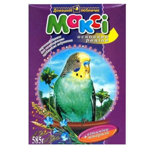 Макси корм для попугаев основной рацион, 585 г + мелок