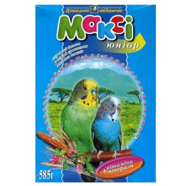 Макси корм для попугаев юниор, 585 г + мелок