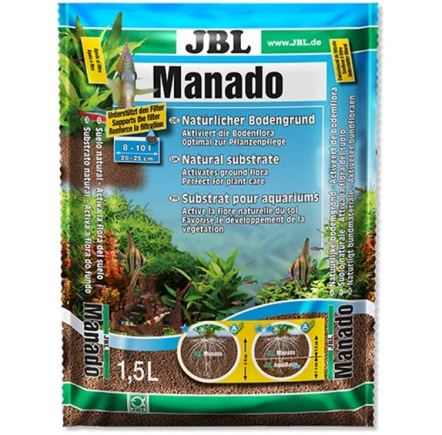 Натуральный субстрат JBL Manado для пресноводных аквариумов, 1,5 л