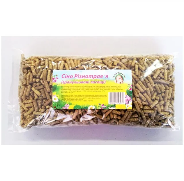 Мой Пушистик сено разнотравье гранулированное, 450 г
