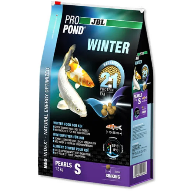 Зимовий корм JBL ProPond Winter S для невеликих котрі, 1.8 кг