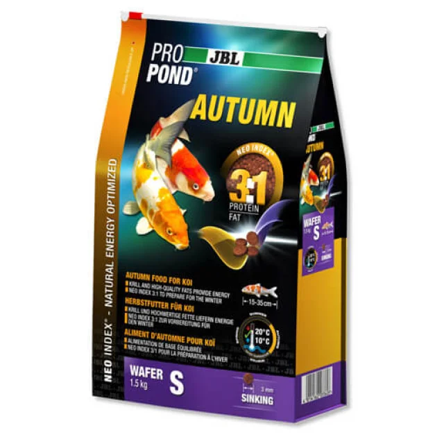 Осінній корм JBL ProPond Autumn S для невеликих котрі, 1.5 кг