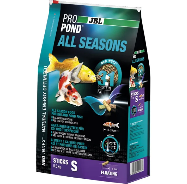 Всесезонний корм JBL ProPond All Seasons S для невеликих ставкових риб, 1.1 кг