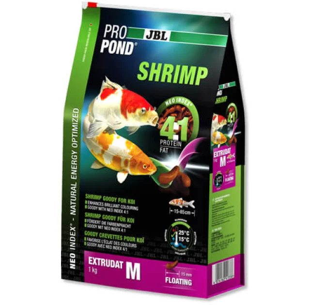 Ласощі в формі креветок JBL ProPond Shrimp для вряди, 1.0 кг