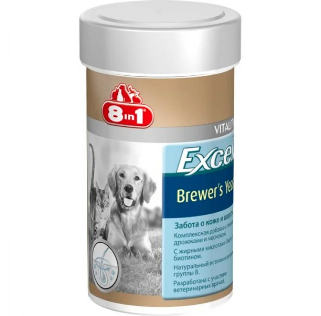 Вітаміни 8 in 1 Excel Brewers Yeast для котів і собак, 780 таблеток