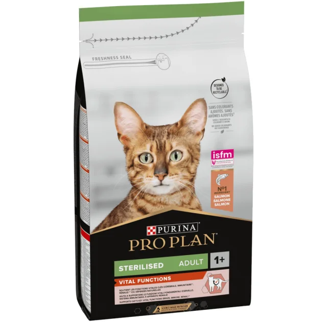 Сухий корм Purina Pro Plan Cat Sterilised Salmon для стерилізованих котів, з лососем, 1.5 кг