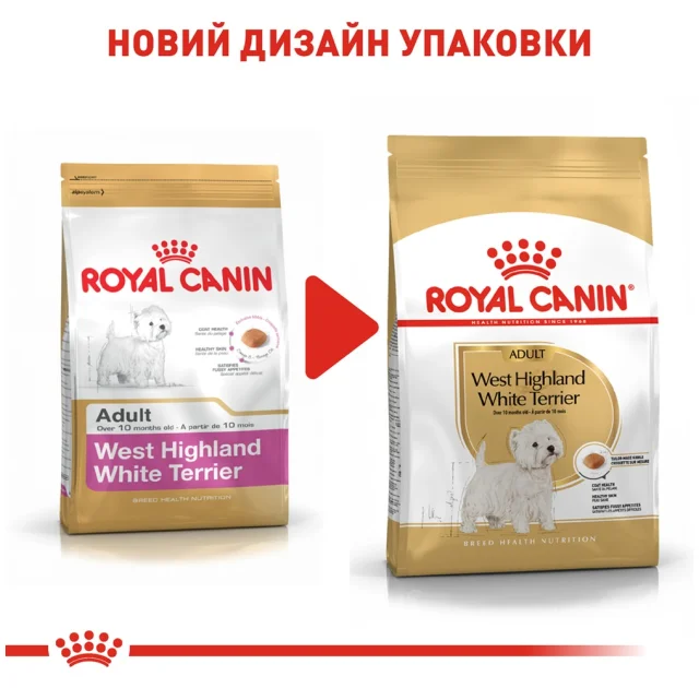Сухой корм Royal Canin West Highland White Terrier Adult для вест хайленд уайт терьеров, 3 кг