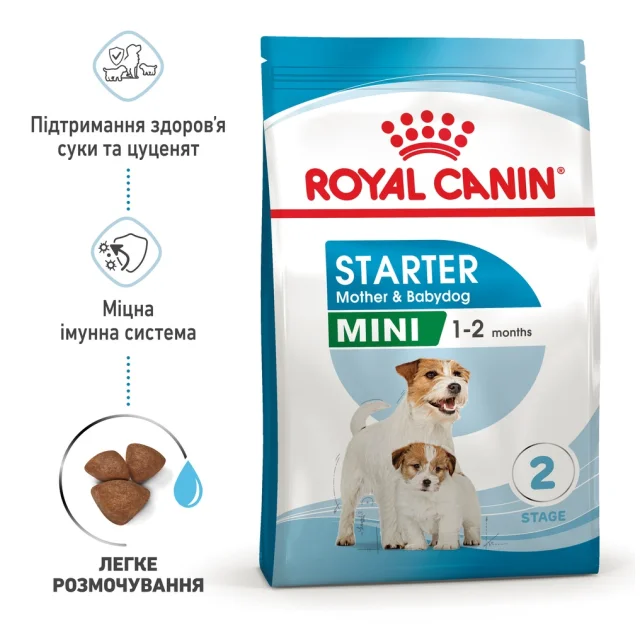 Сухий корм Royal Canin Mini Starter для годуючих собак дрібних порід, 8 кг