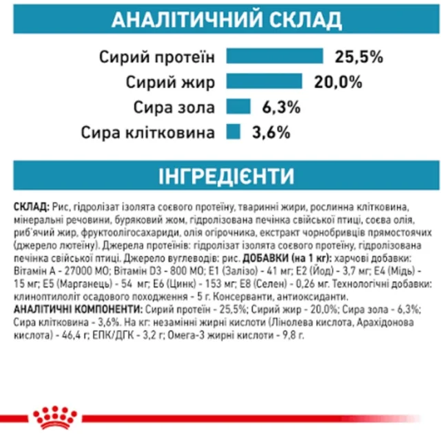 Сухий корм Royal Canin Hypoallergenic при харчової алергії у кішок, 2.5 кг