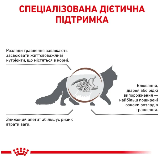 Сухий корм Royal Canin Gastro Intestinal при порушеннях травлення у кішок, 400 г
