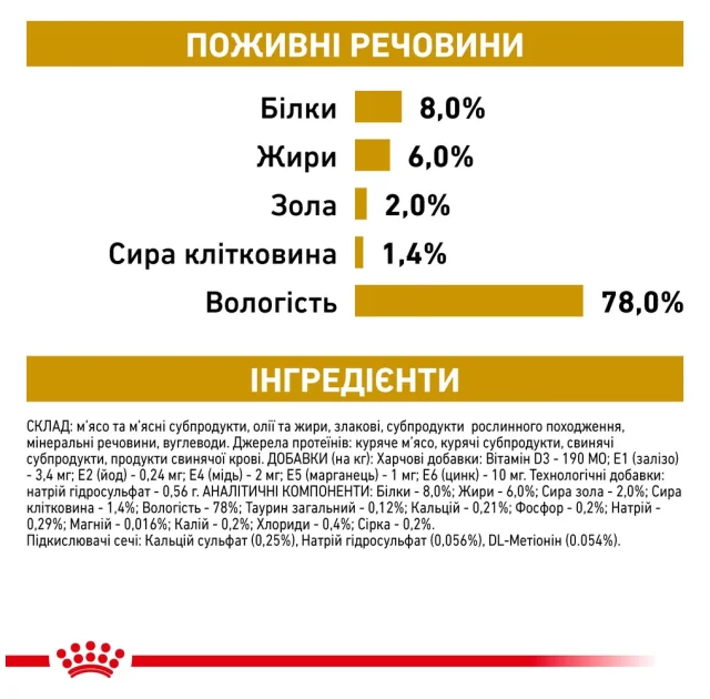 Вологий корм Royal Canin Urinary S / O при сечокам'яній хворобі у собак, 410 г