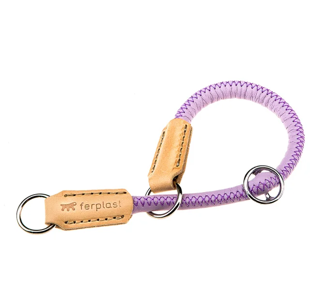 Ошейник-полуудавка Ferplast Derby CS10/35 Purple для собак из эко-кожи, черная, A: 35 см, 10 мм