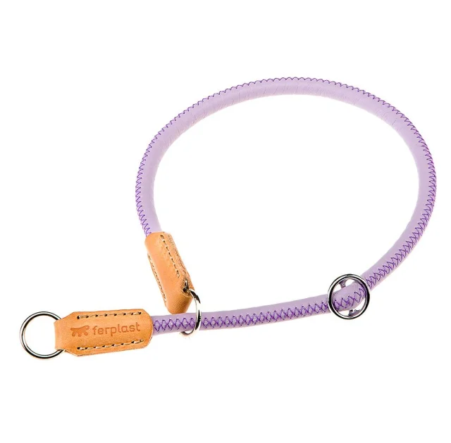 Ошейник-полуудавка Ferplast Derby CS10/60 Purple для собак из эко-кожи, черная, A: 60 см, 10 мм