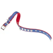 Нейлоновий нашийник Ferplast Dual CF25 / 43 Colours Blue-Red для собак, 25 мм, A: 37 ÷ 45 см