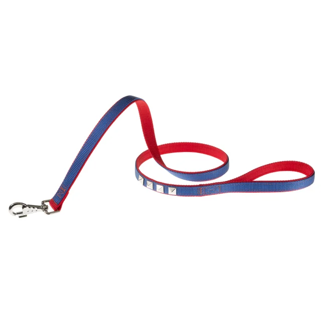 Нейлоновий поводок Ferplast Dual G20 / 120 PI Blue-Red для собак, 20 мм, 120 см