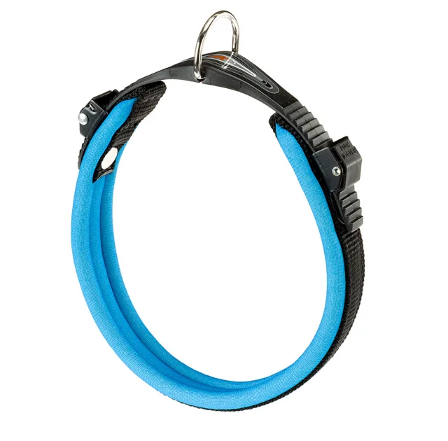 Ошейник на мягкой подкладке Ferplast Ergofluo C15/33 Blue для собак, A: 25÷33 см, B: 15 мм