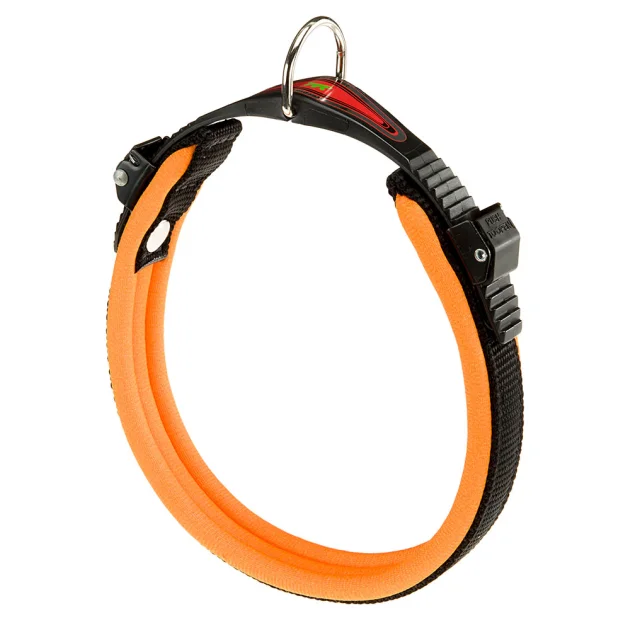Ошейник на мягкой подкладке Ferplast Ergofluo C15/42 Orange для собак, A: 34÷42 см, B: 15 мм