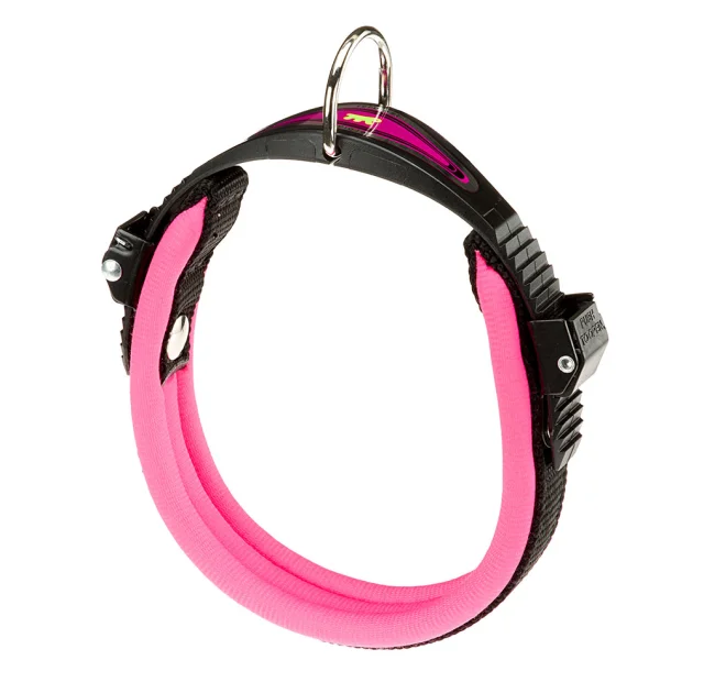 Ошейник на мягкой подкладке Ferplast Ergofluo C15/42 Pink для собак, A: 34÷42 см, B: 15 мм