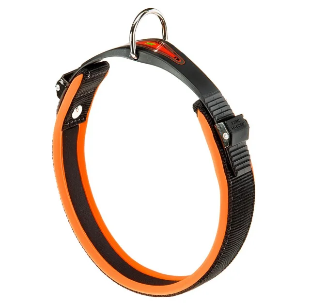 Ошейник на мягкой подкладке Ferplast Ergofluo C25/51 Orange для собак, A: 43÷51 см, B: 25 мм