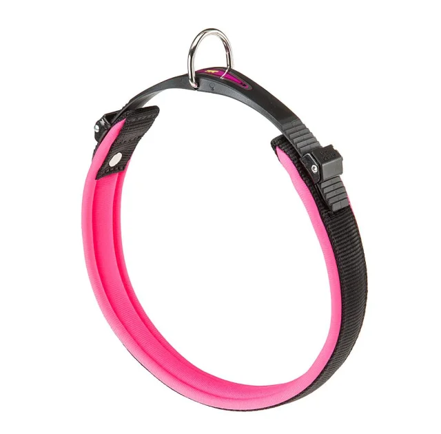 Ошейник на мягкой подкладке Ferplast Ergofluo C25/51 Pink для собак, A: 43÷51 см, B: 25 мм