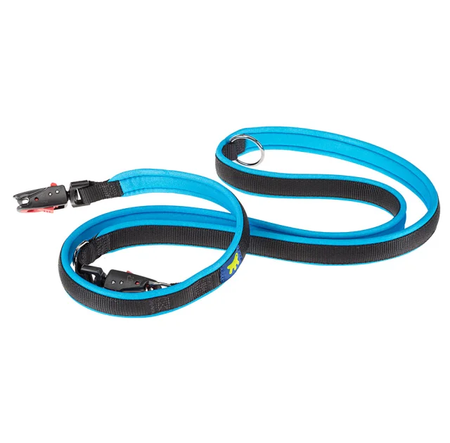 Повідець Ferplast Ergofluo Matic GA25 / 200 блакитний, для собак з автоматичним карабіном, 25 мм, 200 см