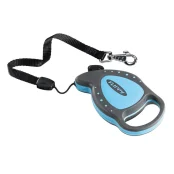 Поводок-рулетка для собак до 8 кг Ferplast Flippy Deluxe Mini Blue зі шнуром, синій, 3 м