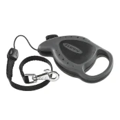 Поводок-рулетка для собак до 8 кг Ferplast Flippy Deluxe Mini Black зі шнуром, чорний, 3 м