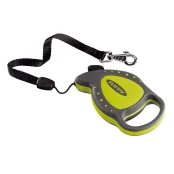 Поводок-рулетка для собак до 8 кг Ferplast Flippy Deluxe Mini Green зі шнуром, зелений, 3 м