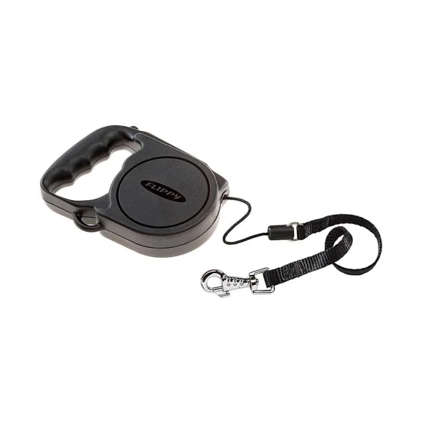Автоматичний поводок-рулетка для собак до 12 кг Ferplast Flippy Regular Small Black, чорний, 5 м