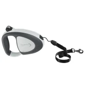 Поводок-рулетка для собак до 25 кг Ferplast Flippy Tech Cord M Grey, со шнуром, серый, 5 м
