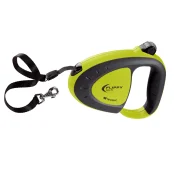 Поводок-рулетка для собак до 50 кг зі стрічкою Ferplast Flippy Tech Tape L Green, зелений, 5 м