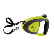 Поводок-рулетка для собак до 12 кг с лентой Ferplast Flippy Tech Tape Green, зеленая, 3 м