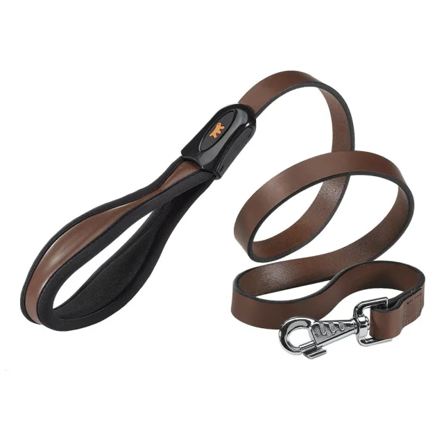 Шкіряний поводок Giotto G20 / 120 Brown для собак, 20 мм, 120 см