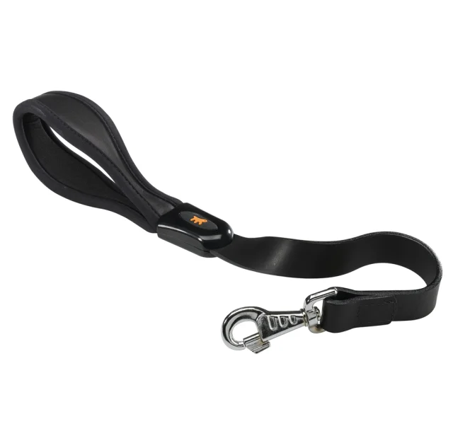 Шкіряний поводок Giotto GM25 / 60 Black для собак, 25 мм, 60 см