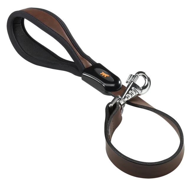 Шкіряний поводок Giotto GM25 / 60 Brown для собак, 25 мм, 60 см