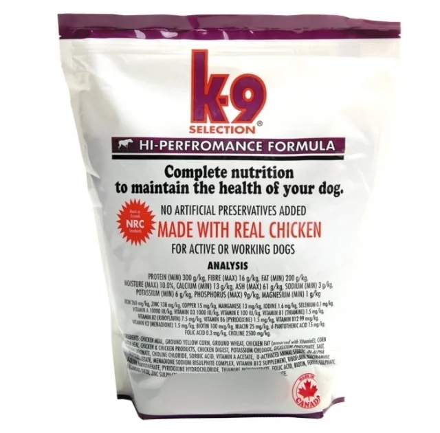 Сухой корм K9 Selection HI-Performance для очень активных исполнительных собак, 20 кг