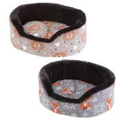 Лежанка Ferplast Dandy Mini Cush Teddy-fox для кошек и собак, 34×28×12.5 cм