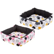 Лежанка Ferplast Coccolo Mini Dots Pink-Grey для кошек и собак, 36×36×12 cм