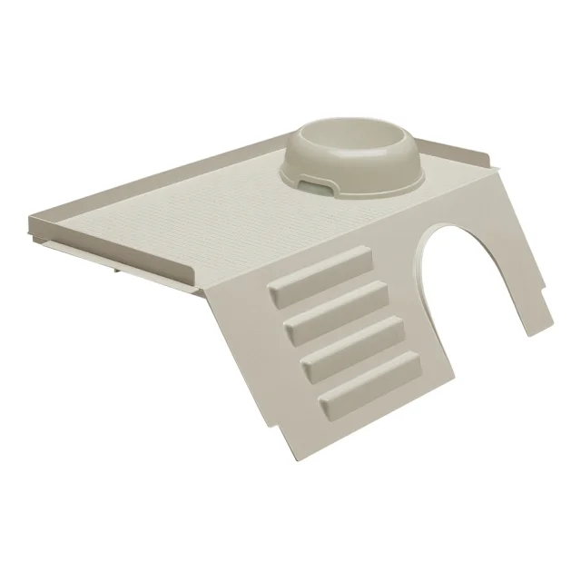 Пластиковий будиночок Ferplast Pub 3243 White Feeding Bowl зі сходами і мискою для корму