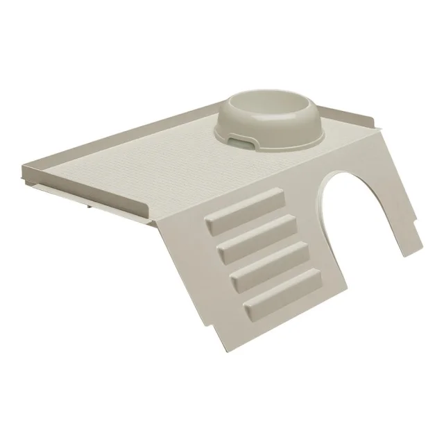 Пластиковий будиночок Ferplast Pub 3244 White Feeding Bowl зі сходами і мискою для корму