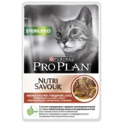 Влажный корм Purina Pro Plan Cat Nutrisavour Sterilised для стерилизованных кошек, с говядиной, 85 г